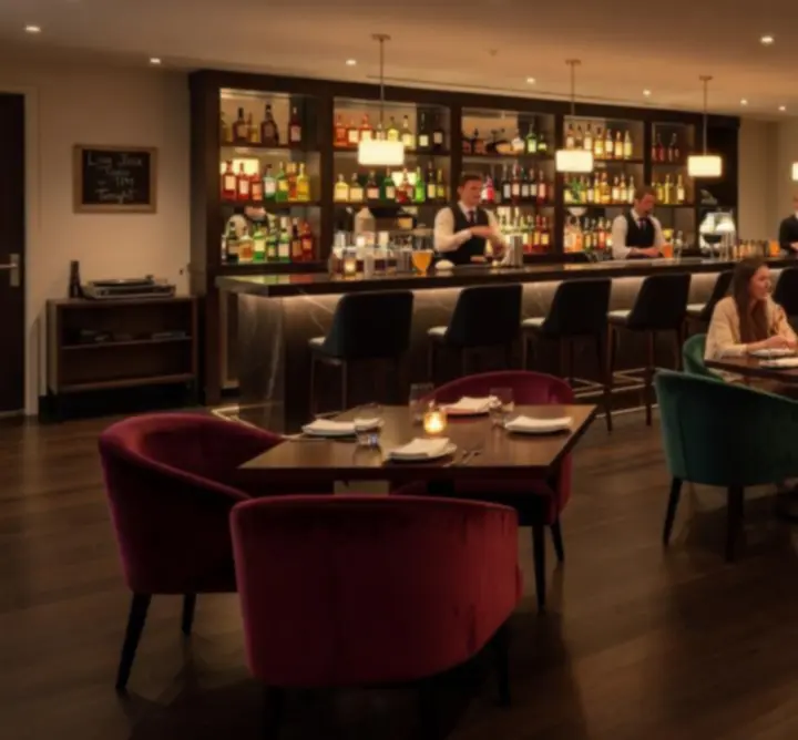Nowoczesna, nastrojowa sala barowo-restauracyjna Rue Creative Paweł Ostrowski